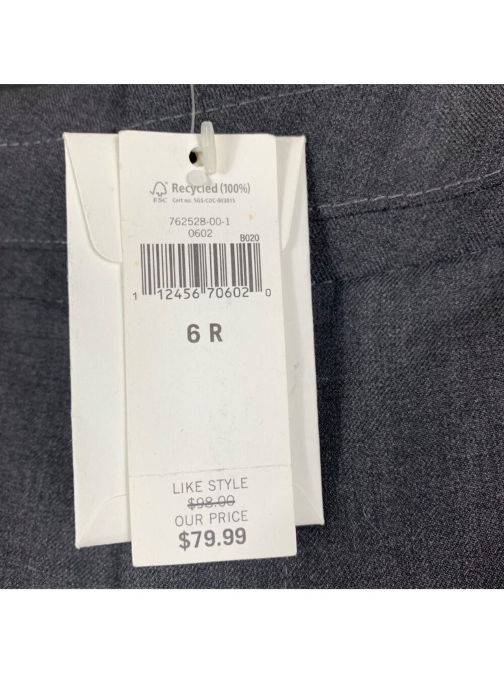 NEW Banana Republic Ryan Fit Wool Blend Wide Leg Pants Gray Office Siren Sz 6 - Picture 3 of 7